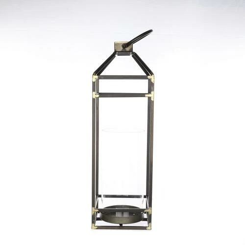 Enchanted Garden™ 23" Black Metal & Glass Lantern 5 Enchanted Garden™ 23" Black Metal & Glass Lantern - Image 3