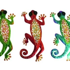 Enchanted Garden™ 10" Metal Gecko Outdoor Wall Art - Assorted Styles