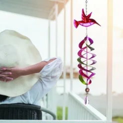 Enchanted Garden® 22" Hummingbird Spinner - Assorted Colors -The Thrive Yard Sales JK82114RM LifestyleImage 3