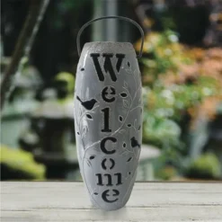 Enchanted Garden™ Ceramic Solar LED Lantern - Assorted Styles -The Thrive Yard Sales SI 22531G2