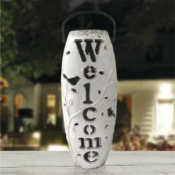 Enchanted Garden™ Ceramic Solar LED Lantern - Assorted Styles -The Thrive Yard Sales SI 22531W2