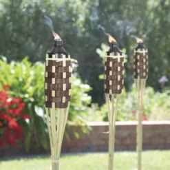 Enchanted Garden™ 60" Bamboo Patio Torch -The Thrive Yard Sales Y7152Scene