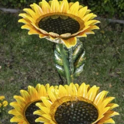 Enchanted Garden™ 40.16" Tiered Sunflower Outdoor Water Fountain -The Thrive Yard Sales Y9588632top2